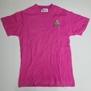 Vintage 90's Disney Pleasure Island Embroidered Pink T-Shirt Women's Size Medium